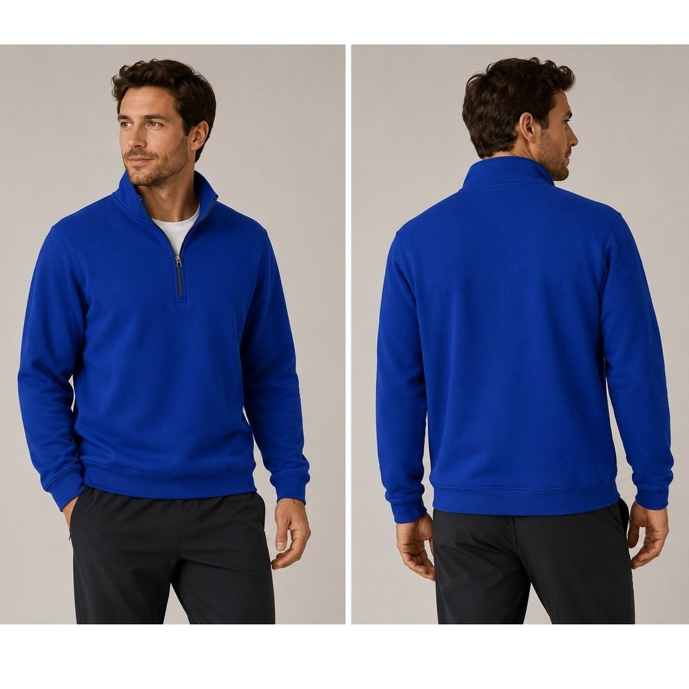 Lululemon Steady State Mens Small 1/2 Pullover Fleece Sweatshirt Royal Blue